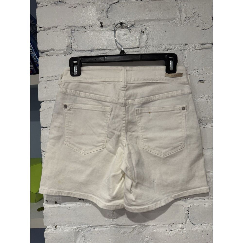 Anthropologie Pilcro High-Rise Slim Boyfriend‎ Denim Short White 25